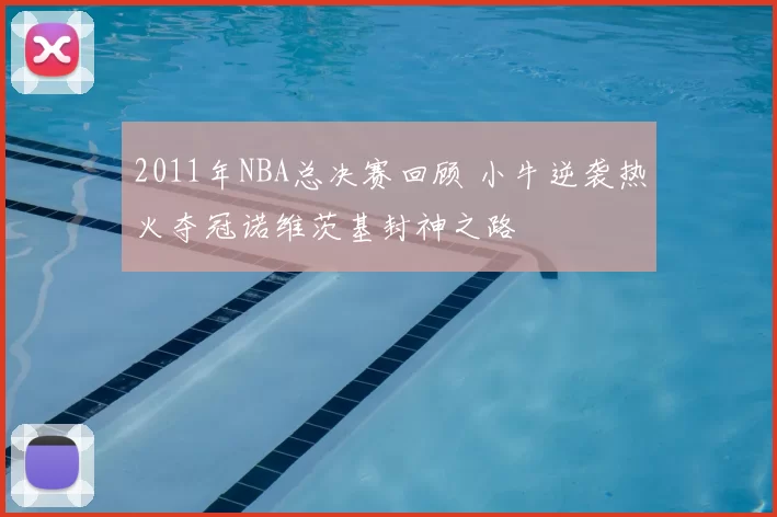 2011年NBA总决赛回顾 小牛逆袭热火夺冠诺维茨基封神之路