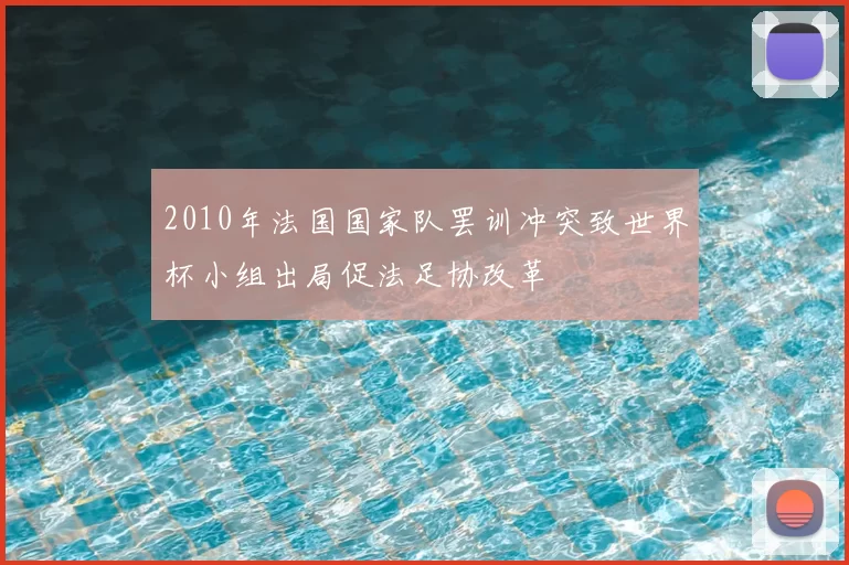 2010年法国国家队罢训冲突致世界杯小组出局促法足协改革